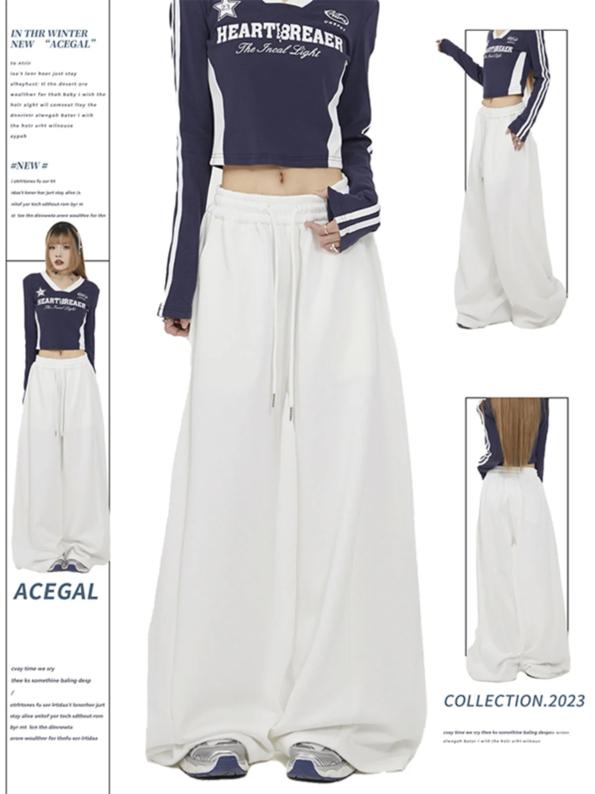American Style Casual Pants White Draped Floor-Length Loose Straight Leg Thickened Sports Sweatpants Wide Leg Pants
American Style Casual Pants White Draped Floor-Length Loose Straight Leg Thickened Sports Sweatpants Wide Leg Pants