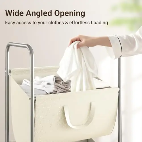 120L Tall Rolling Laundry Sorter With 3 Detachable Bins On Casters, Compact Multi-Tier Hamper For Dorms, Bedrooms, Bathrooms
120L Tall Rolling Laundry Sorter With 3 Detachable Bins On Casters, Compact Multi-Tier Hamper For Dorms, Bedrooms, Bathrooms