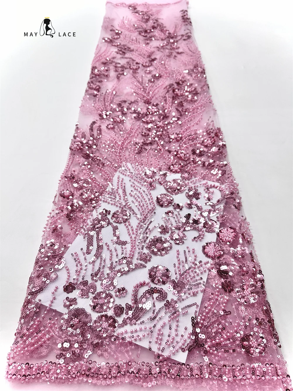 Pink African Handmade Sequins Tulle Lace Fabric 2025 French Luxury Beads Mesh Lace Fabric For Bridal Wedding Party Dress Sewing
Pink African Handmade Sequins Tulle Lace Fabric 2025 French Luxury Beads Mesh Lace Fabric For Bridal Wedding Party Dress Sewing
