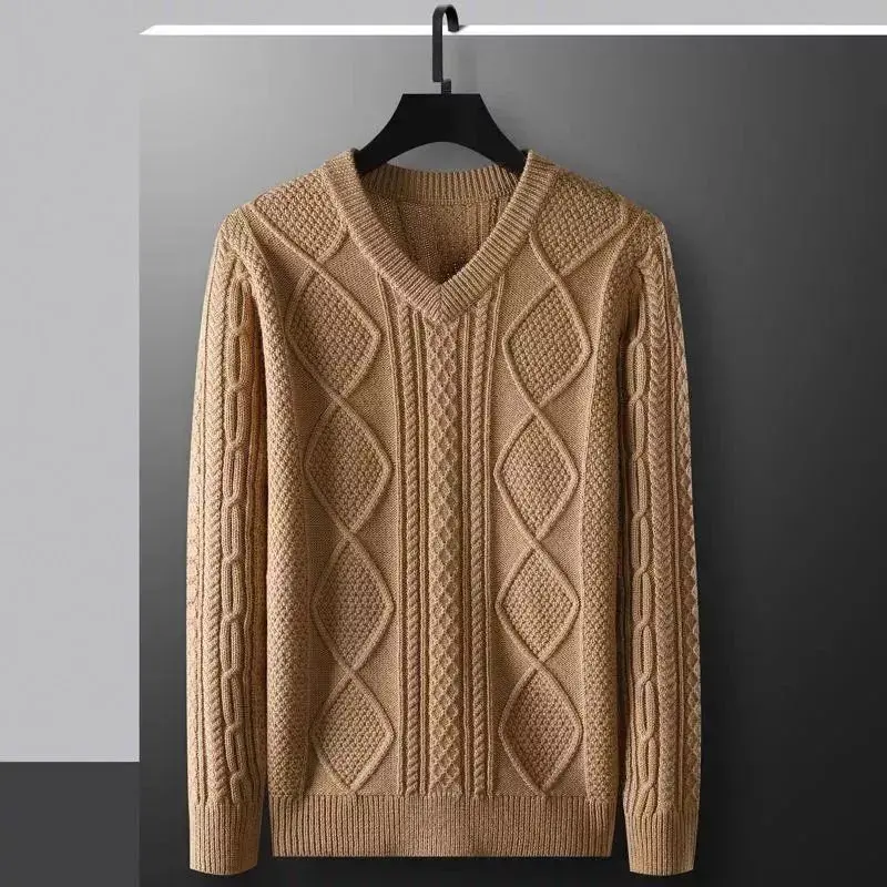 High-End Wool Sweater Men, Thickened Sweater, Autumn And Winter Thickened Warm Men'S Sweater, Thick Yarn Loose Knitte
High-End Wool Sweater Men, Thickened Sweater, Autumn And Winter Thickened Warm Men'S Sweater, Thick Yarn Loose Knitte