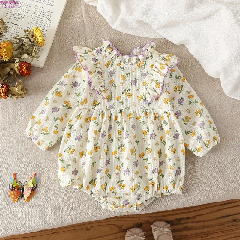 Toddler Girl Cotton Floral Ruffle Long Sleeve Triangle Romper for Newborn Girls 0-2Y Soft Cute Bodysuit Baby Clothes Daily Wear
Toddler Girl Cotton Floral Ruffle Long Sleeve Triangle Romper for Newborn Girls 0-2Y Soft Cute Bodysuit Baby Clothes Daily Wear