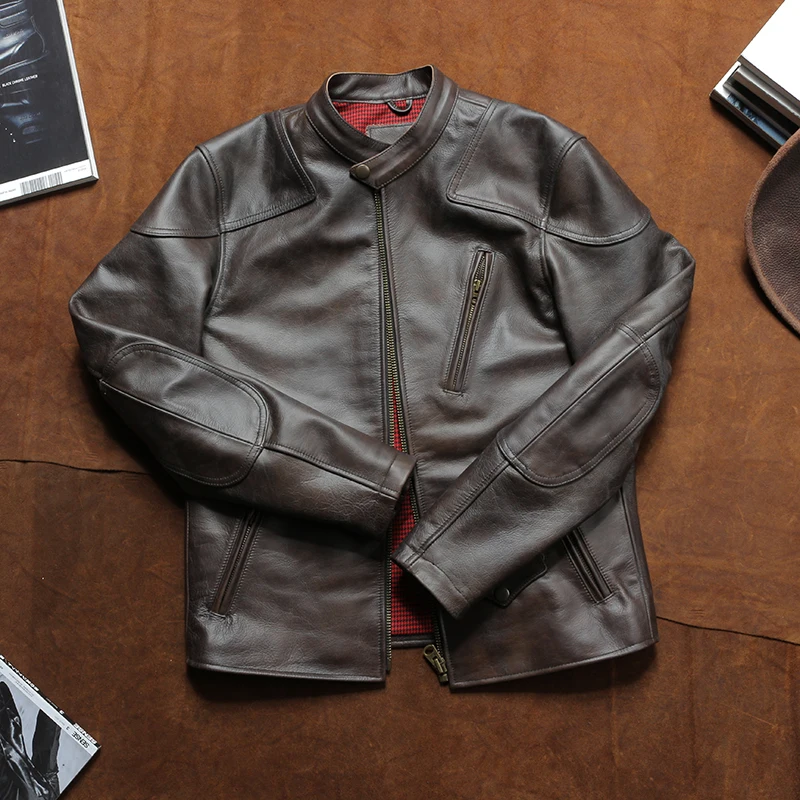 Free Shipping Genuine Leather Jacket Cowhide Motorcycle Leather Jacket Vintage Motor Biker Clothing Riding
Free Shipping Genuine Leather Jacket Cowhide Motorcycle Leather Jacket Vintage Motor Biker Clothing Riding