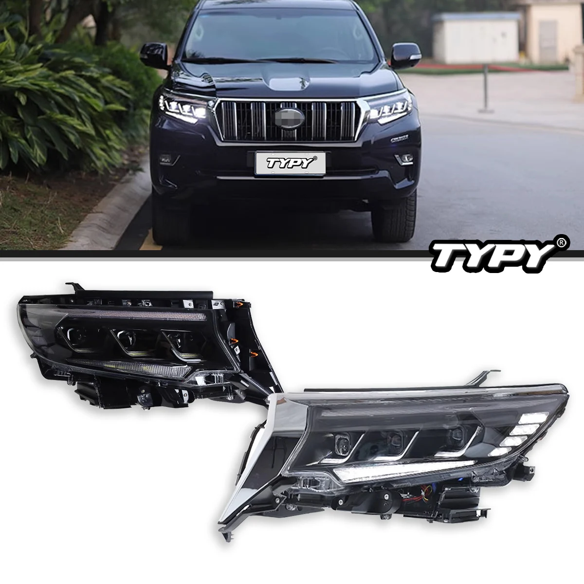 TYPY Car Lights For Toyota Prado 18-21 LC150 Headlight LED Projetor head Lamp Daytime Running Light Automotive Accessories
TYPY Car Lights For Toyota Prado 18-21 LC150 Headlight LED Projetor head Lamp Daytime Running Light Automotive Accessories