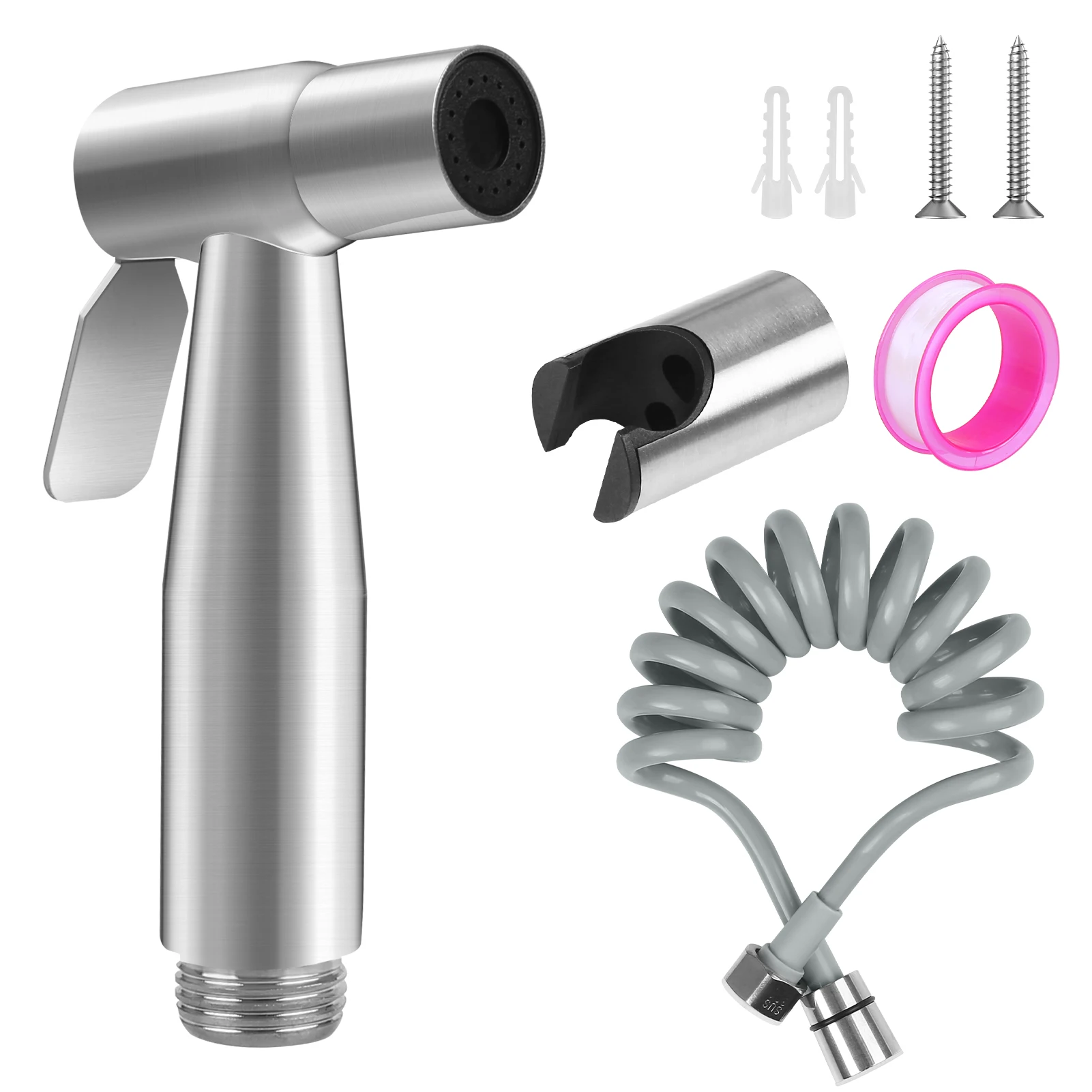 Handheld Bidets Sprayer Toilet with Bracket Holder 59in ABS Flexible Telescopic Shower Hose for Bathroom Douche Diaper Cleaning
Handheld Bidets Sprayer Toilet with Bracket Holder 59in ABS Flexible Telescopic Shower Hose for Bathroom Douche Diaper Cleaning