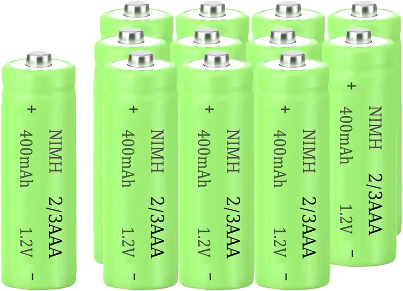 Аккумуляторы NiMH 1.2В 2/3 AAA 400мАч с выпуклым контактом для DIY LED-солнечных фонарей, 12 штук в упаковке
Аккумуляторы NiMH 1.2В 2/3 AAA 400мАч с выпуклым контактом для DIY LED-солнечных фонарей, 12 штук в упаковке