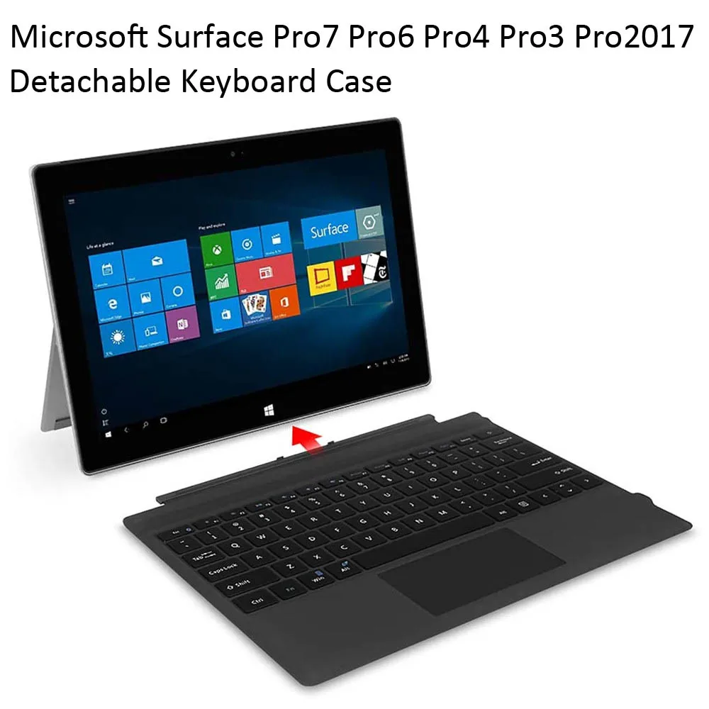 For Microsoft Surface Pro7 Wireless Bluetooth Keyboard with Touchpad Detachable Keyboard for Microsoft Surface Pro 6 4 3 Pro2017
For Microsoft Surface Pro7 Wireless Bluetooth Keyboard with Touchpad Detachable Keyboard for Microsoft Surface Pro 6 4 3 Pro2017