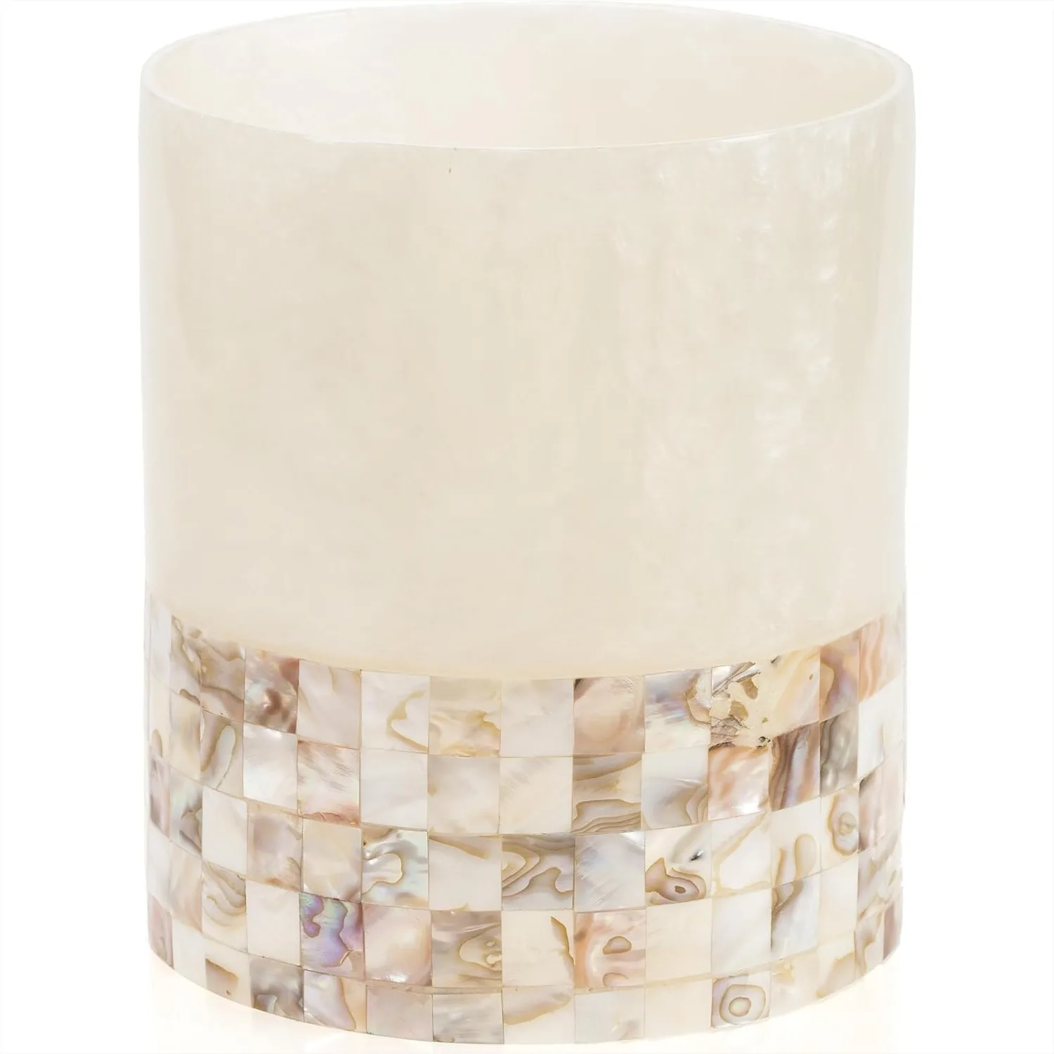 Small Bathroom Trash Can 1.58 Gal - Decorative Wastebasket with Mother of Pearl Shells, Modern Round Waste Bin for Bedroom or
Small Bathroom Trash Can 1.58 Gal - Decorative Wastebasket with Mother of Pearl Shells, Modern Round Waste Bin for Bedroom or