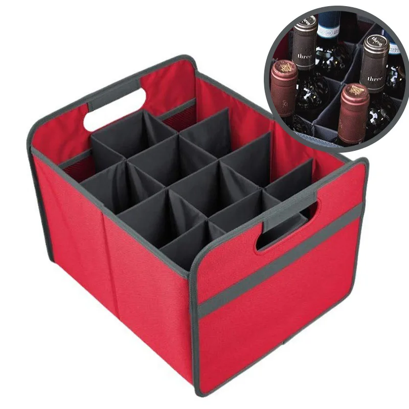 6/12 Bottles Universal Car Wine Organizer - Oxford Cloth Storage Box with Wine Glass Compartment&Handheld Bag Wine Glass Holder
6/12 Bottles Universal Car Wine Organizer - Oxford Cloth Storage Box with Wine Glass Compartment&Handheld Bag Wine Glass Holder