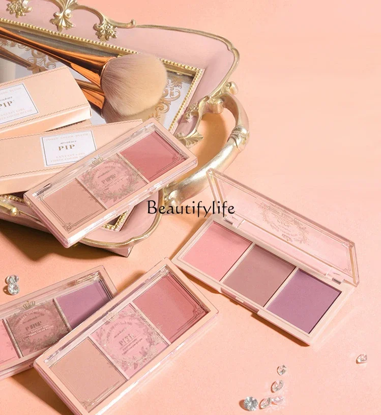 Three Colors Blusher Plate Women's Red Nude Makeup Natural Purple Orange Powder Baked Milk Tea Color
Three Colors Blusher Plate Women's Red Nude Makeup Natural Purple Orange Powder Baked Milk Tea Color