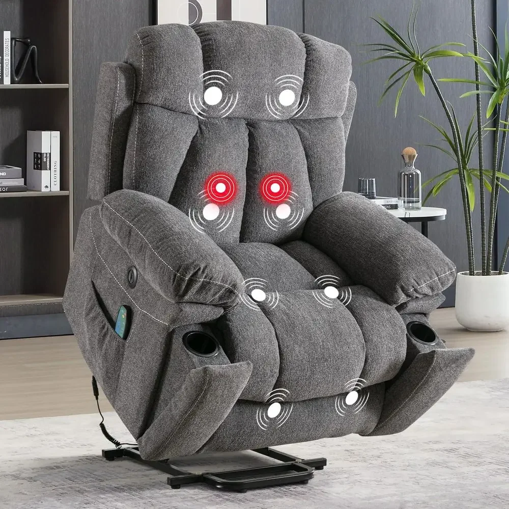 Large Power Lift Recliner Chair for Elderly with Massage and Heat, Electric Lift Recliner Single Sofa with with 2 Cup Holders,
Large Power Lift Recliner Chair for Elderly with Massage and Heat, Electric Lift Recliner Single Sofa with with 2 Cup Holders,