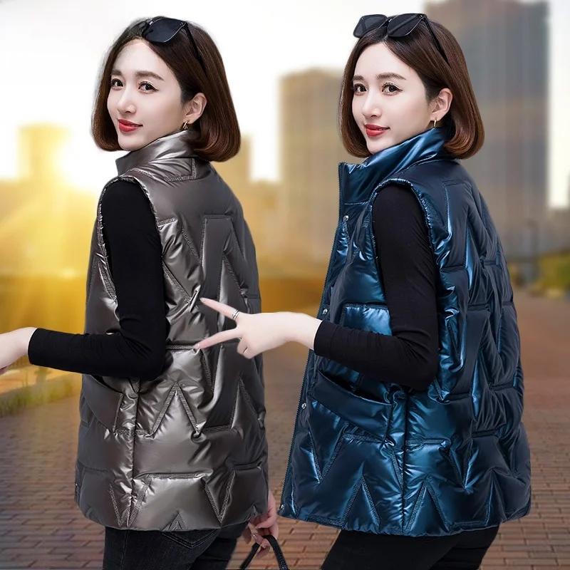 TUCANO Women's Thiened down Cotton Vest 2023 Autumn New Sle Stand Collar Zipper Pure Color Faion Outerwear Jaet
TUCANO Women's Thiened down Cotton Vest 2023 Autumn New Sle Stand Collar Zipper Pure Color Faion Outerwear Jaet