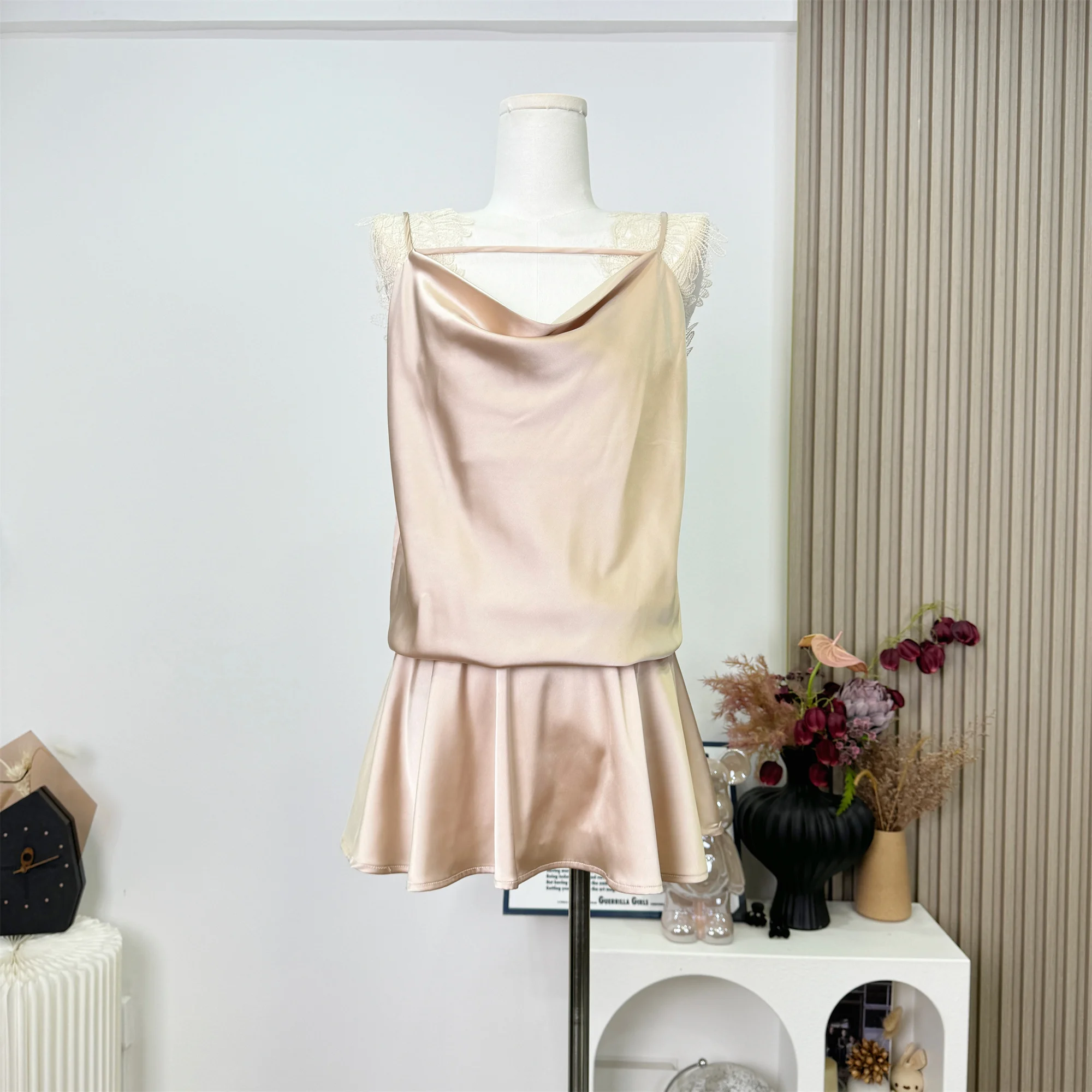 Womens Dresses Women's Elegant Dresses Sexy Dresses Woman Korean Style Women's Clothing 2000s Satin Jumpsuits + Lace Suspenders
Womens Dresses Women's Elegant Dresses Sexy Dresses Woman Korean Style Women's Clothing 2000s Satin Jumpsuits + Lace Suspenders