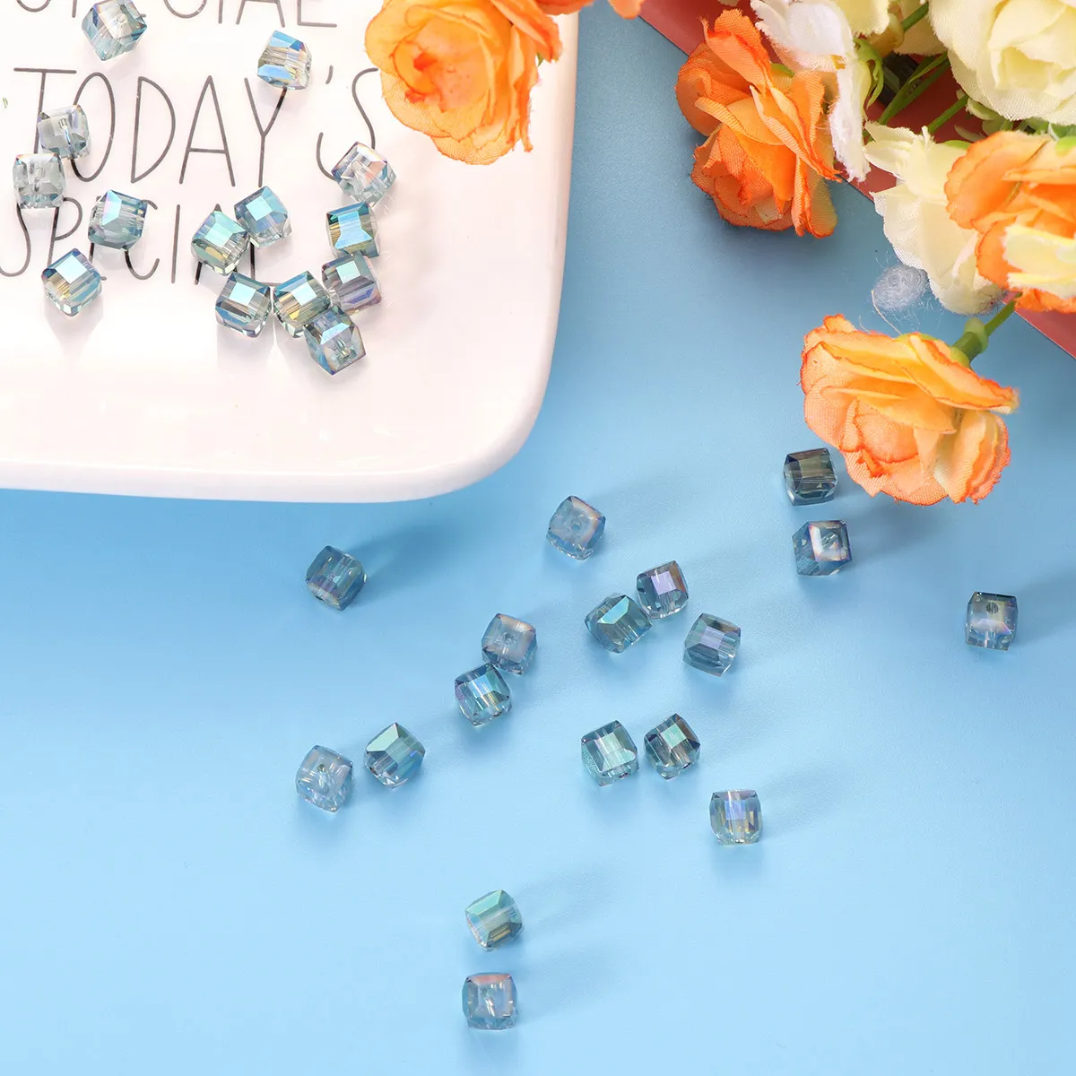 50Pcs Crystal Bead Colorful Square Pattern Polished Smooth Safe for DIY Jewelry Accessories Necklace Bracelet Pendant Loose
50Pcs Crystal Bead Colorful Square Pattern Polished Smooth Safe for DIY Jewelry Accessories Necklace Bracelet Pendant Loose