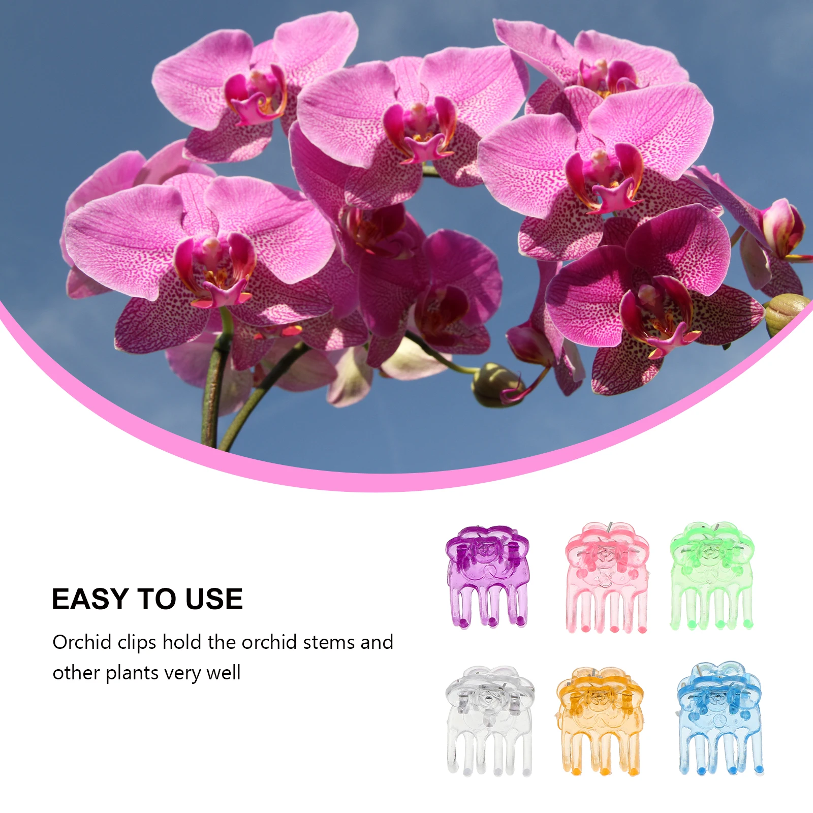 60pcs Orchid Support Clips Plastic Rose-Shaped Garden Plants Clamps Vine Stem Holder For Gardening Plant Support Tool 
60pcs Orchid Support Clips Plastic Rose-Shaped Garden Plants Clamps Vine Stem Holder For Gardening Plant Support Tool