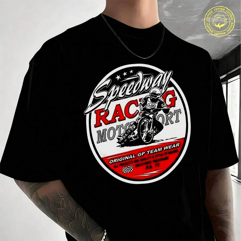 Men Cotton T-Shirt Motorcycle Track Flat Track Race Moto T Shirt O-neck Short Sleeve Tees Fashion Hip Hop Tshirt
Men Cotton T-Shirt Motorcycle Track Flat Track Race Moto T Shirt O-neck Short Sleeve Tees Fashion Hip Hop Tshirt