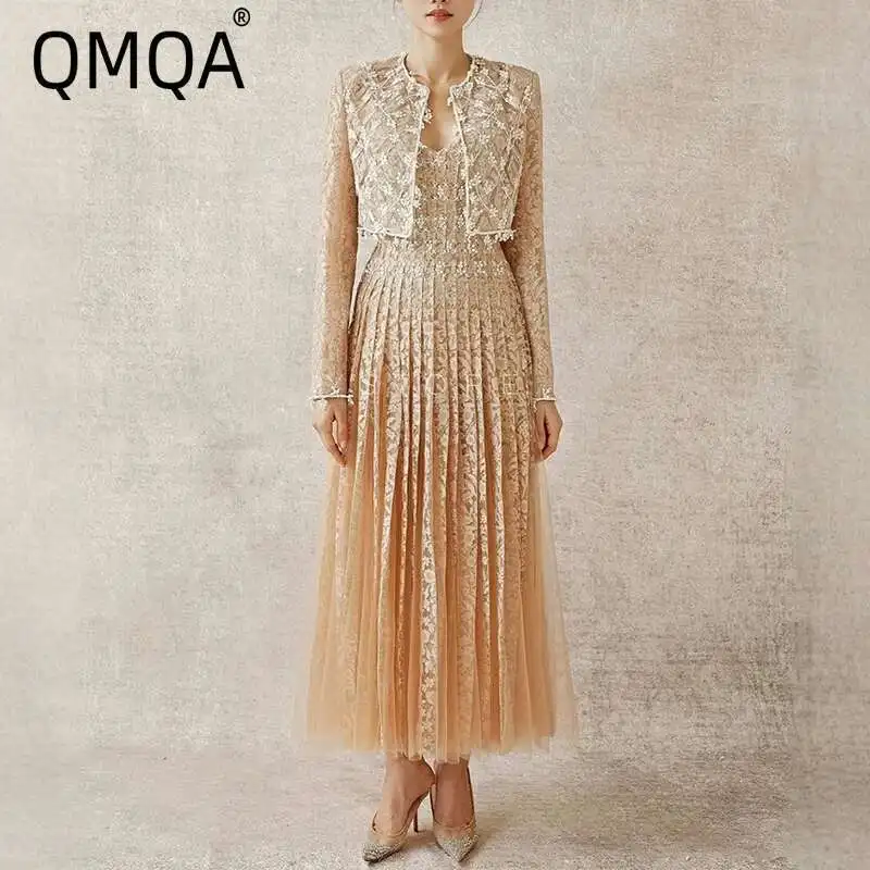 QMQA модный женский комплект из 2 предметов с французской нишевой вышивкой, пальто с длинными рукавами, лоскутное сетчатое платье на бретельках, новинка 2025 года, QM327
QMQA модный женский комплект из 2 предметов с французской нишевой вышивкой, пальто с длинными рукавами, лоскутное сетчатое платье на бретельках, новинка 2025 года, QM327
