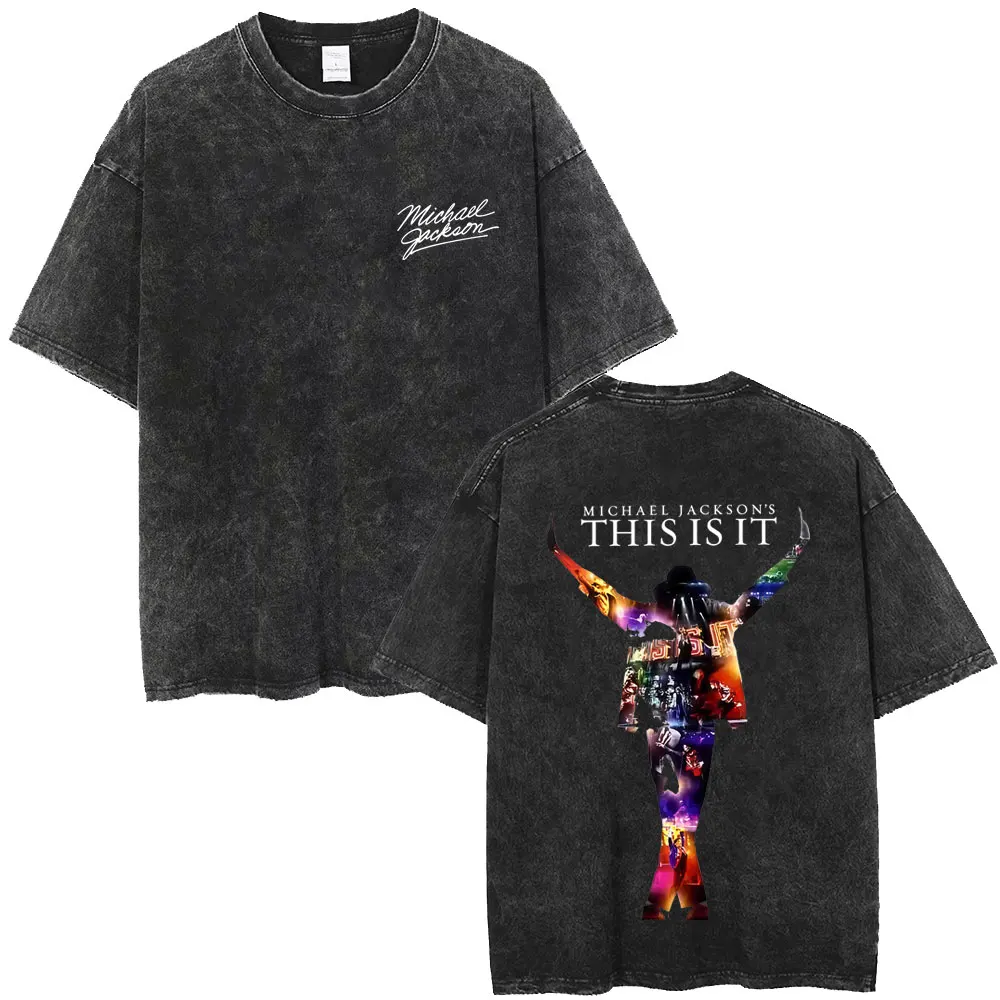 Washed Vintage Michael Jackson Classic Posture Graphic T-shirt Men Women Retro Gothic Rock T Shirts Hip Hop Oversized T-shirts
Washed Vintage Michael Jackson Classic Posture Graphic T-shirt Men Women Retro Gothic Rock T Shirts Hip Hop Oversized T-shirts