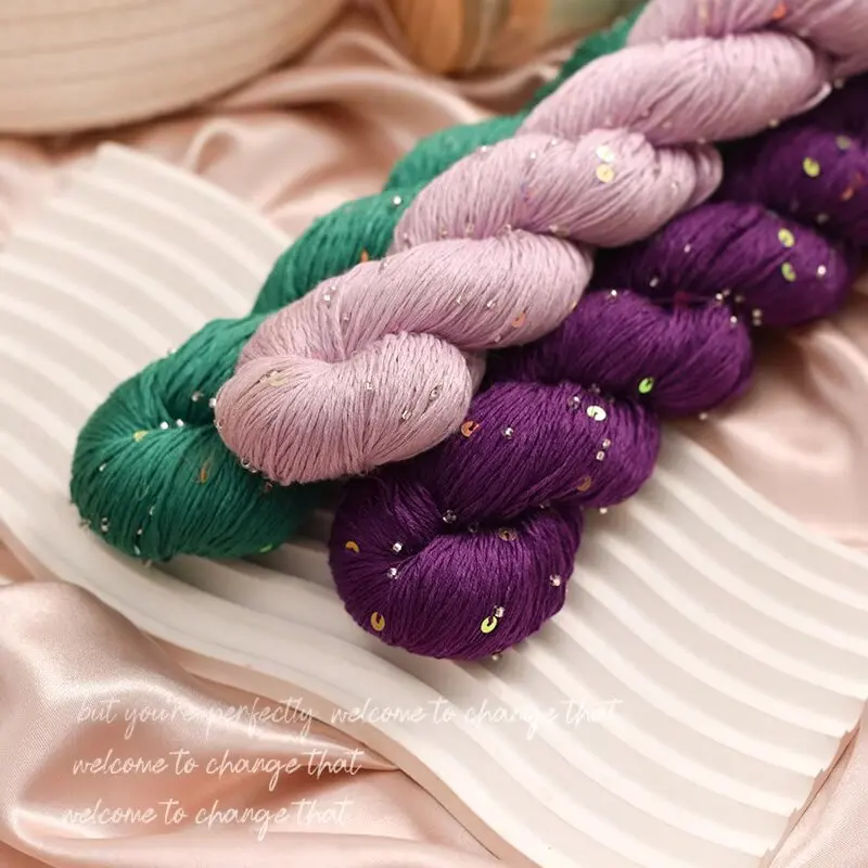 100g Iridescent Sequin Lace Cotton Thread, Hand Woven Sweater Scarf and Hat Thread, Dynamic Colors, Lightweight and Breathable
100g Iridescent Sequin Lace Cotton Thread, Hand Woven Sweater Scarf and Hat Thread, Dynamic Colors, Lightweight and Breathable