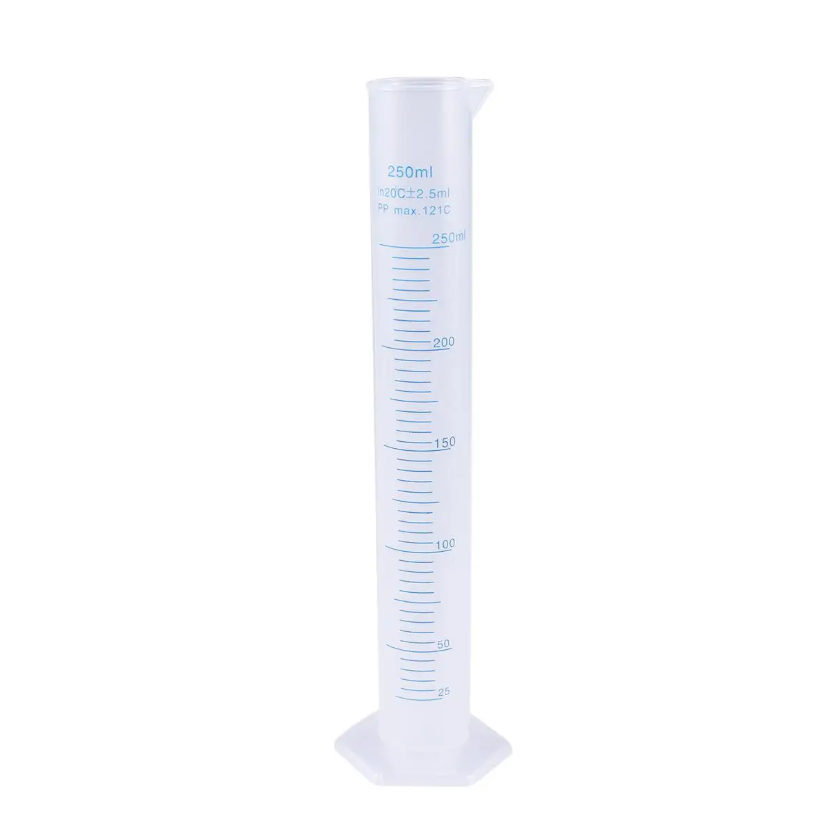 250ml Graduated Cylinder Hexagonal Measuring Cylinder Plastic Base Wide Rim Tapered Spout Accurate Lab Plastic
250ml Graduated Cylinder Hexagonal Measuring Cylinder Plastic Base Wide Rim Tapered Spout Accurate Lab Plastic