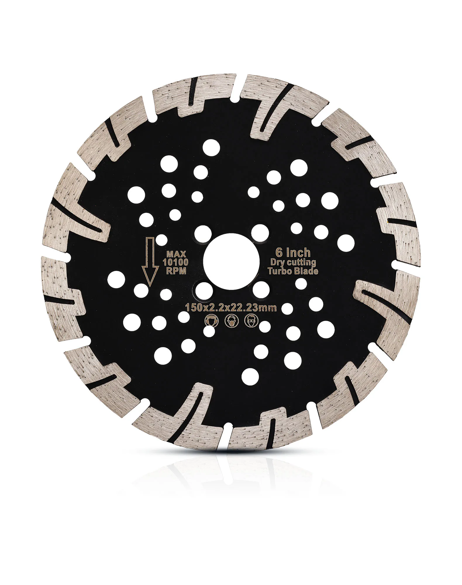 6 in Diamond Turbo Cutting Disc Granite Blade with Coolling Holes for Cutting Granite Marble Stone Concrete Brick Porcelian Tile
6 in Diamond Turbo Cutting Disc Granite Blade with Coolling Holes for Cutting Granite Marble Stone Concrete Brick Porcelian Tile