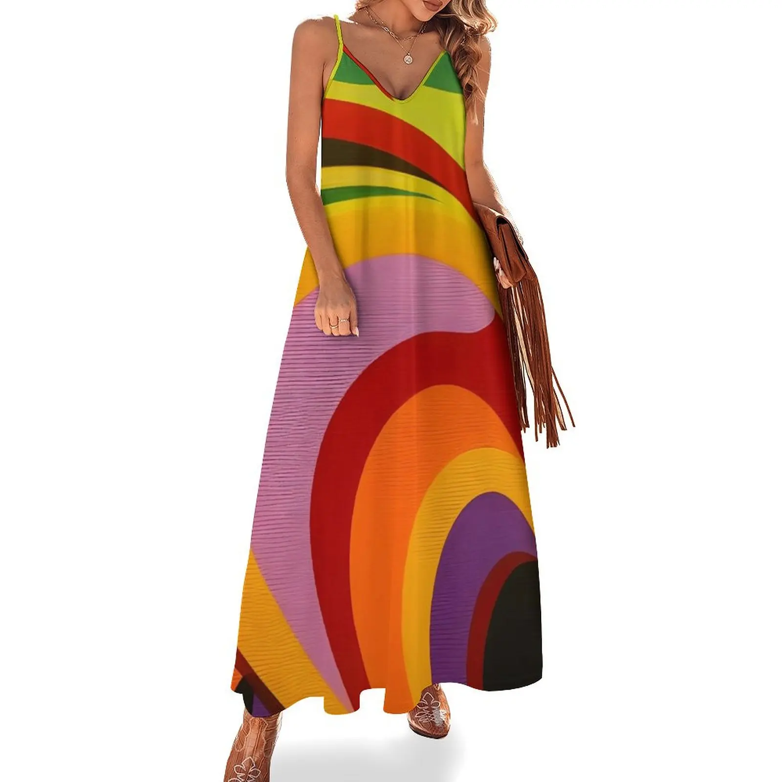 Colorful pattern inspired by the 70s. Sleeveless Dress luxury evening dresses 2025 Dress women prom clothes
Colorful pattern inspired by the 70s. Sleeveless Dress luxury evening dresses 2025 Dress women prom clothes