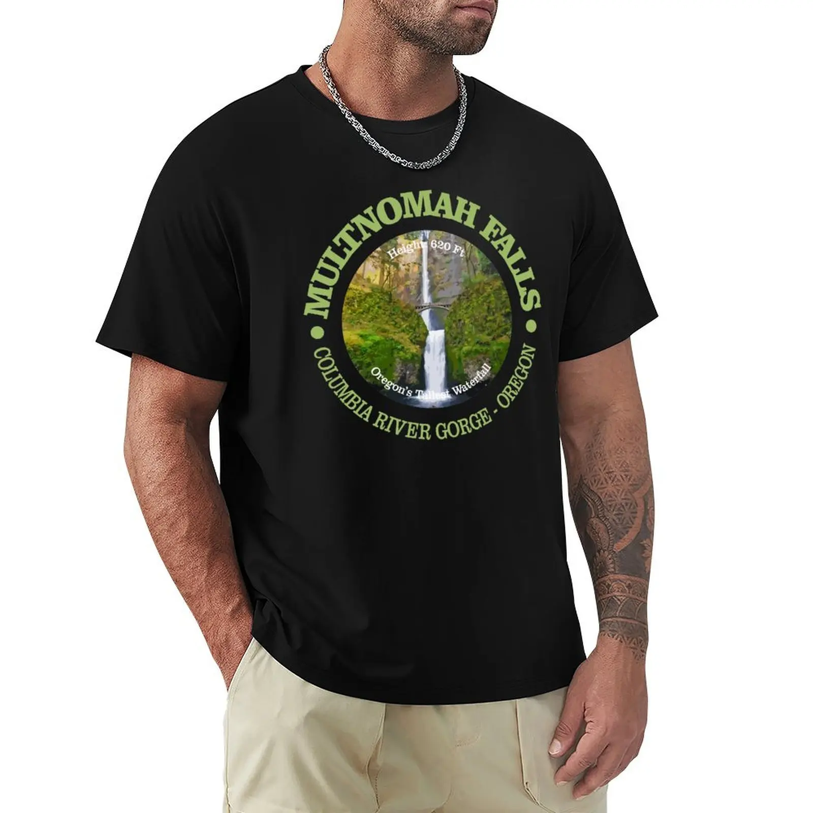 Multnomah Falls (W) T-Shirt Casual Graphic Print Tee
Multnomah Falls (W) T-Shirt Casual Graphic Print Tee