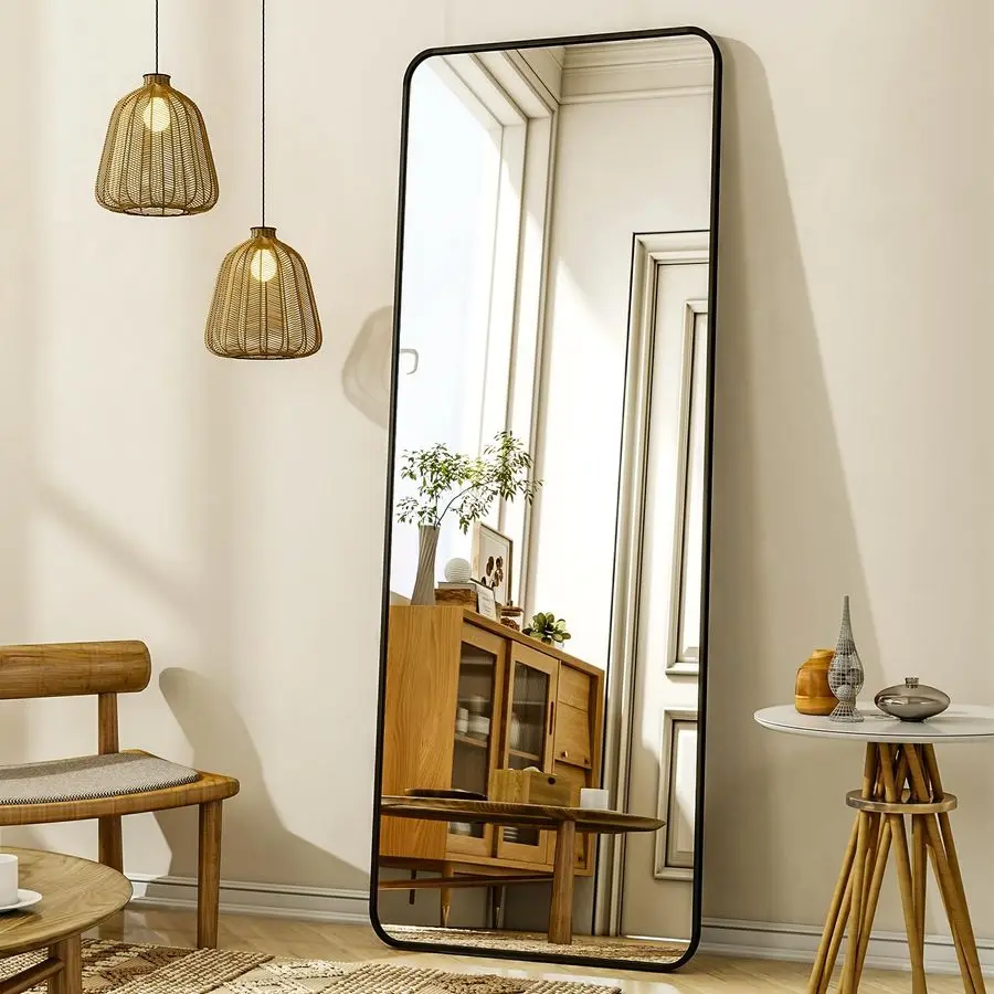 Floor Full Length Mirror Standing Full Body Rounded Corner Rectangle Mirrors with Stand Hanging Wall Mounted Leaning Bedroom Liv
Floor Full Length Mirror Standing Full Body Rounded Corner Rectangle Mirrors with Stand Hanging Wall Mounted Leaning Bedroom Liv