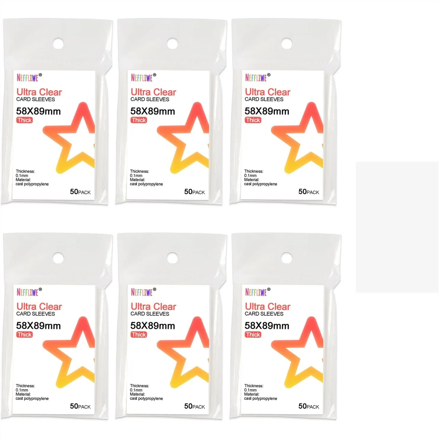 300 Pcs Kpop Photocard Sleeves PVC and Acid Free for Trading Cards Standard Size 58x89mm
300 Pcs Kpop Photocard Sleeves PVC and Acid Free for Trading Cards Standard Size 58x89mm