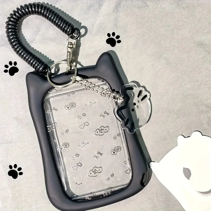 Новый прозрачный держатель для фотокарточек из акрила, милый держатель для карточек K-pop айдолов, портативный брелок-подвеска с кошачьими ушками
Новый прозрачный держатель для фотокарточек из акрила, милый держатель для карточек K-pop айдолов, портативный брелок-подвеска с кошачьими ушками