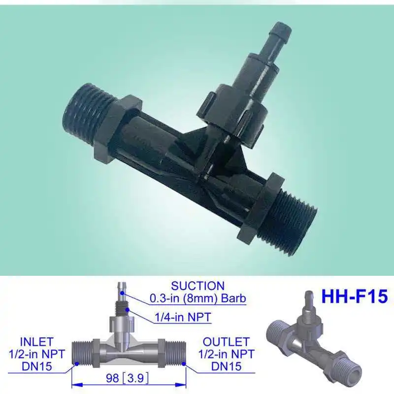 HH-F Venturi Jet PVDF Corrosion Resistant Fluoroplastic Water Treatment Jet Gas Water Mixer
HH-F Venturi Jet PVDF Corrosion Resistant Fluoroplastic Water Treatment Jet Gas Water Mixer
