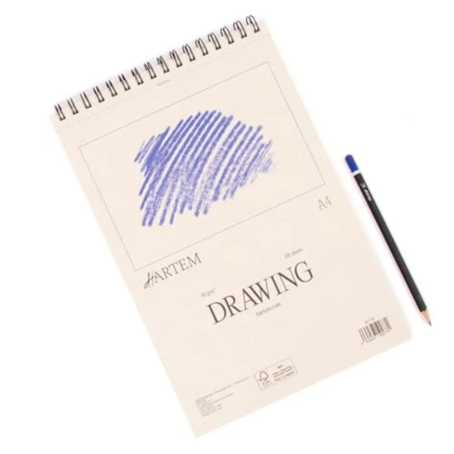 A4 Sketch Book and 2B Graphite Pencil, Top Spiral Bound Sketch Pad, 100 Sheets, 60lb/90gsm Acid-Free Drawing Paper, Art Suppile
A4 Sketch Book and 2B Graphite Pencil, Top Spiral Bound Sketch Pad, 100 Sheets, 60lb/90gsm Acid-Free Drawing Paper, Art Suppile