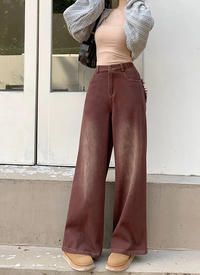 S-XL women high wiast Straight jeans streetwear trousers 2024 Spring Back pocketLove Patch Wide Leg denim pants womens (L60092
S-XL women high wiast Straight jeans streetwear trousers 2024 Spring Back pocketLove Patch Wide Leg denim pants womens (L60092