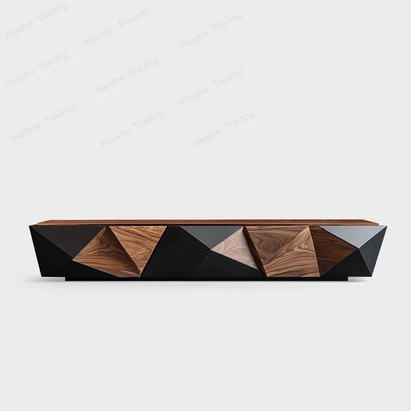Walnut solid wood TV cabinet, living room floor storage, designer creative geometric three-dimensional decorative cabinet
Walnut solid wood TV cabinet, living room floor storage, designer creative geometric three-dimensional decorative cabinet