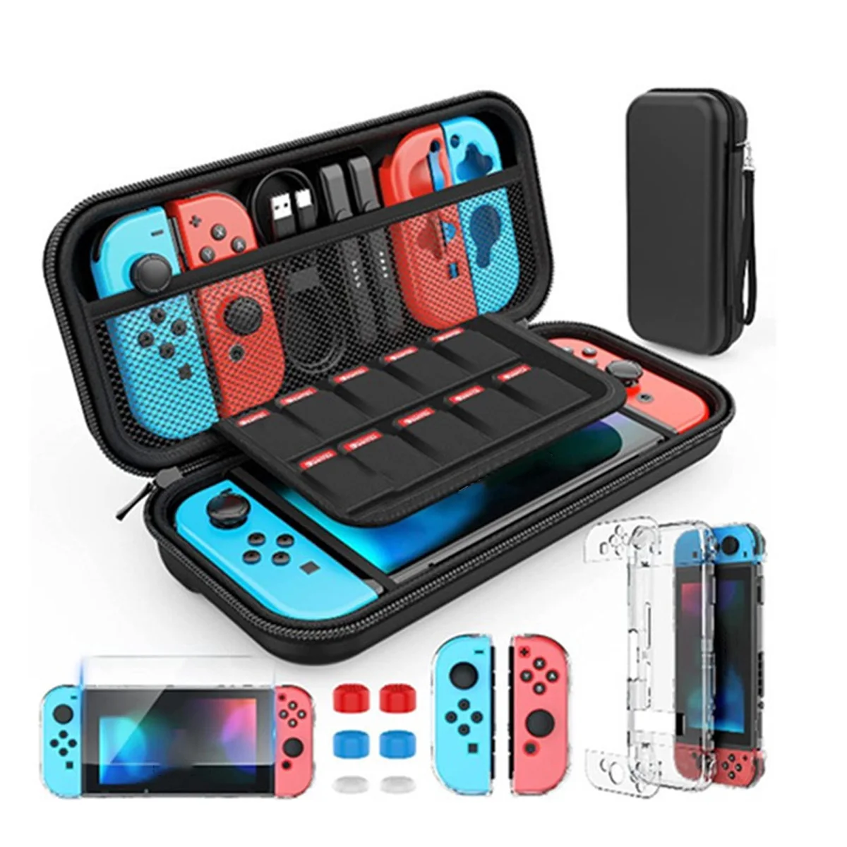 Черная сумка для хранения хоста SWITCH OLED, защитная коробка Lite, Защитная сумка для хранения из закаленной пленки, комплект защитных чехлов для переключателей
Черная сумка для хранения хоста SWITCH OLED, защитная коробка Lite, Защитная сумка для хранения из закаленной пленки, комплект защитных чехлов для переключателей