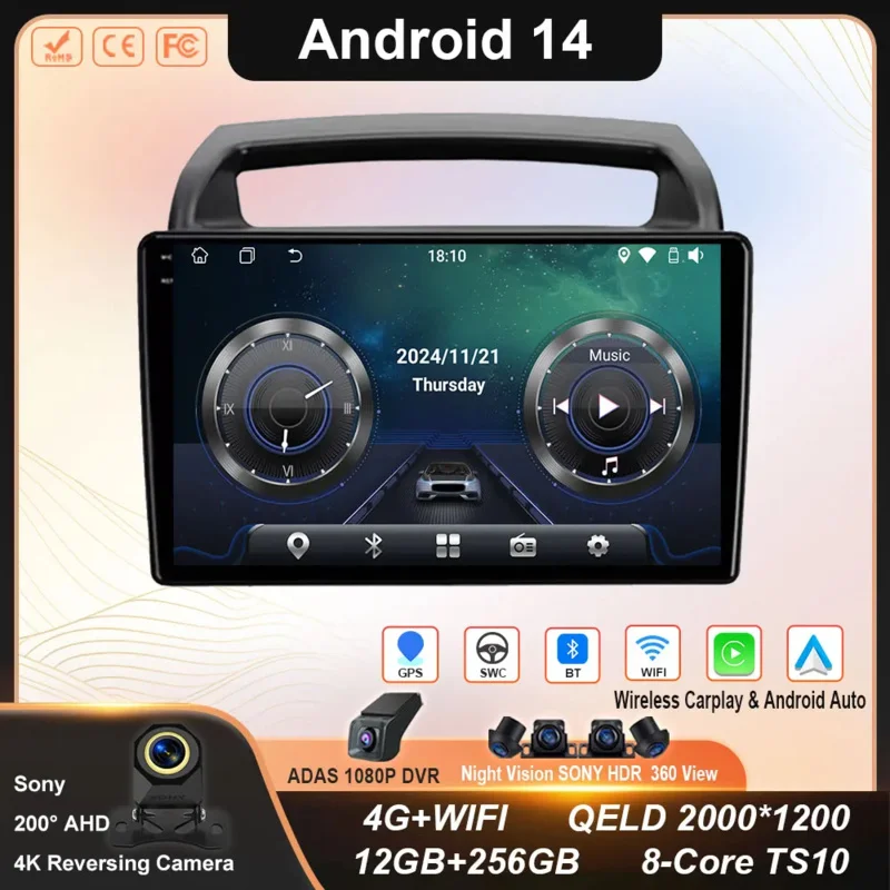 Автомобиль Android 14 для KIA Carnival VQ 2006-2014 Carplay, автомагнитола, мультимедийный плеер, авторадио, GPS-навигация, головное устройство QLED
Автомобиль Android 14 для KIA Carnival VQ 2006-2014 Carplay, автомагнитола, мультимедийный плеер, авторадио, GPS-навигация, головное устройство QLED