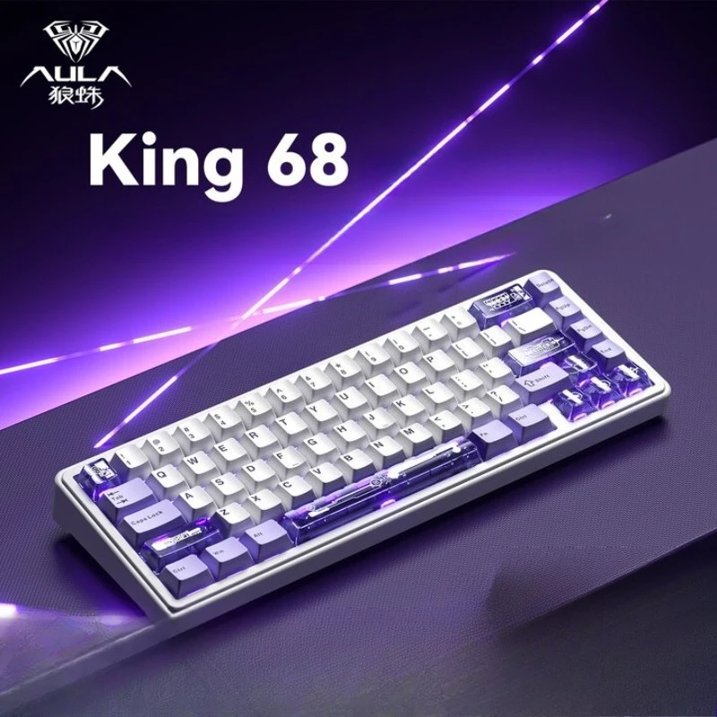 AULA King68 Mechanical Keyboard Wired Single-mode Customized Hot Swap RGB Gasket 8K Return Rate 0.01RT Gaming Office Keyboard
AULA King68 Mechanical Keyboard Wired Single-mode Customized Hot Swap RGB Gasket 8K Return Rate 0.01RT Gaming Office Keyboard