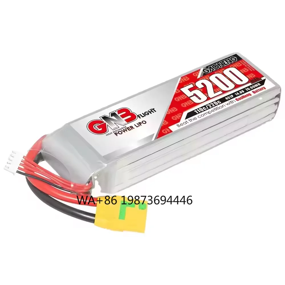 5200mah 4S 14.8V 110C 220C XT90S Plug Anti Spark LiPo Battery with RC Accessories
5200mah 4S 14.8V 110C 220C XT90S Plug Anti Spark LiPo Battery with RC Accessories