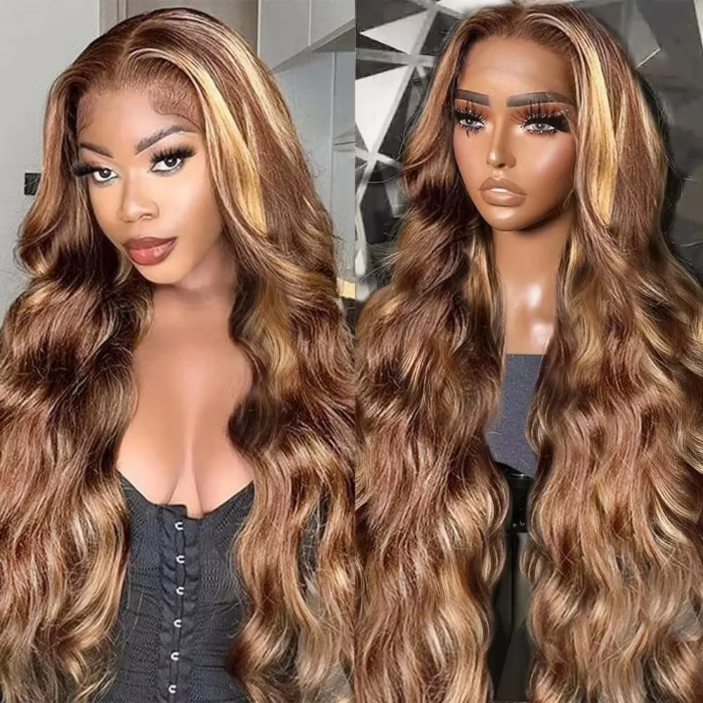 Highlight Body Wave Wig Human Hair 13X6 HD Lace Frontal Wig P427 Honey Blonde Ombre 13X4 Front Ombre Colored Wig 46 Inch
Highlight Body Wave Wig Human Hair 13X6 HD Lace Frontal Wig P427 Honey Blonde Ombre 13X4 Front Ombre Colored Wig 46 Inch