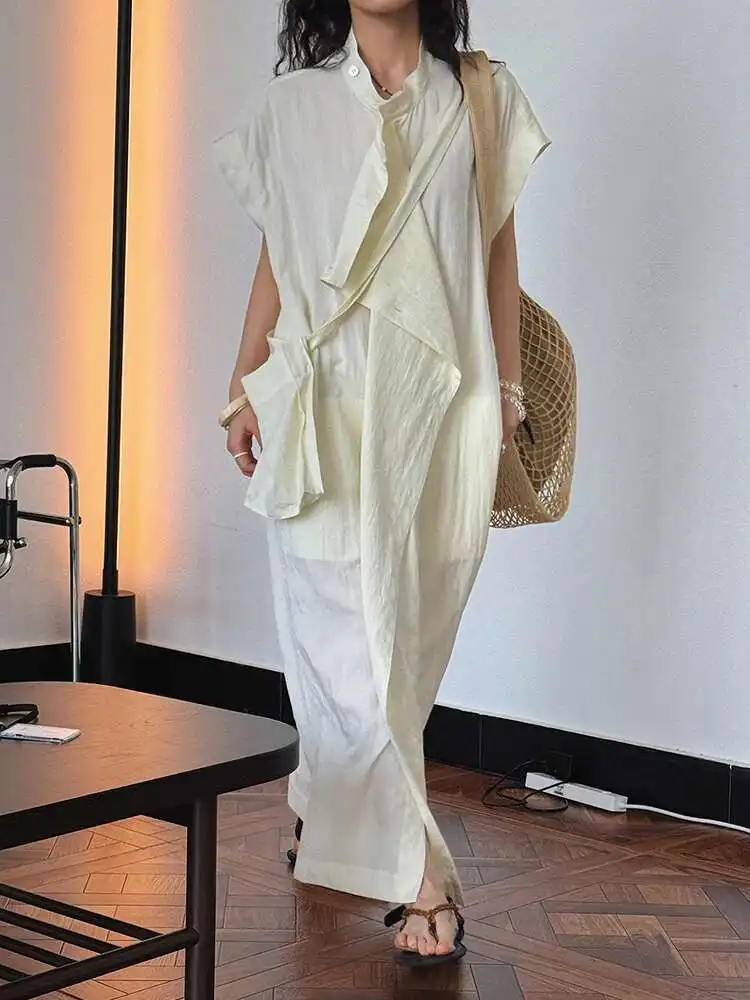 Женское бежевое элегантное длинное платье большого размера с оборками, новое модное платье с воротником-стойкой и коротким рукавом, весна-лето
Женское бежевое элегантное длинное платье большого размера с оборками, новое модное платье с воротником-стойкой и коротким рукавом, весна-лето