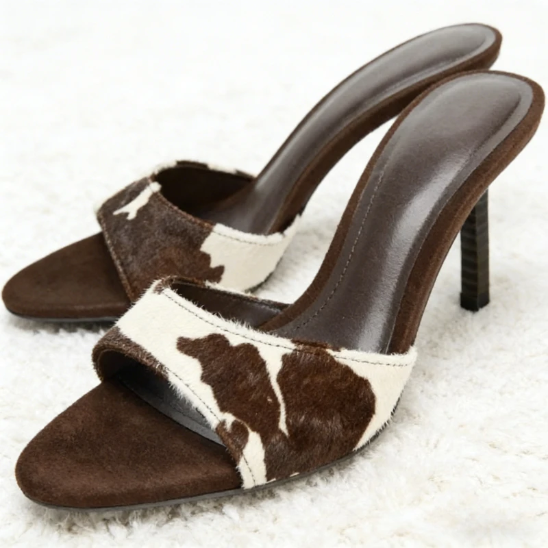 Новые модные женские шлепанцы на каблуке из искусственного меха с животным принтом, удобные туфли-слипоны с острым носком, дизайнерские каблуки для женщин
Новые модные женские шлепанцы на каблуке из искусственного меха с животным принтом, удобные туфли-слипоны с острым носком, дизайнерские каблуки для женщин