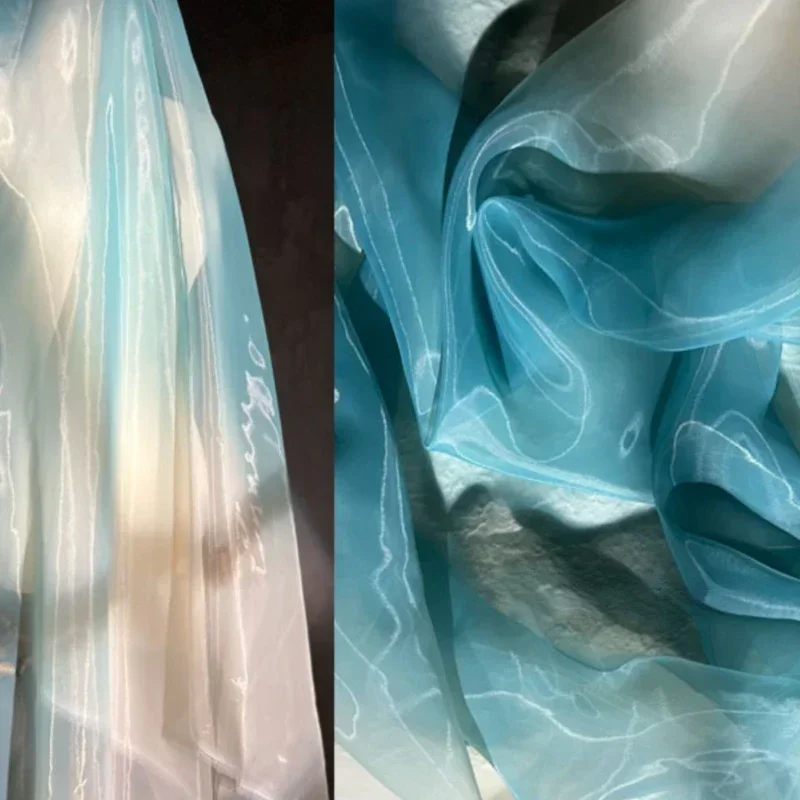 Градиентная ткань из ткани Temi из органзы, мягкая перспектива, рубашка с большими рукавами Hanfu, дизайнерская оптовая продажа, тканевая одежда для шитья по метрам 
Градиентная ткань из ткани Temi из органзы, мягкая перспектива, рубашка с большими рукавами Hanfu, дизайнерская оптовая продажа, тканевая одежда для шитья по метрам