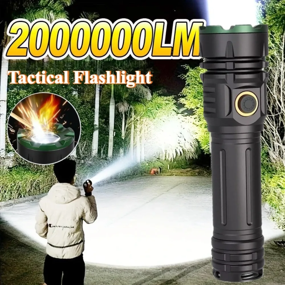 Tactical Flashlight High Lumen LED Torch USB Rechargeable Long Range Aluminum Alloy Handlamp for Outdoor Camping Lantern
Tactical Flashlight High Lumen LED Torch USB Rechargeable Long Range Aluminum Alloy Handlamp for Outdoor Camping Lantern