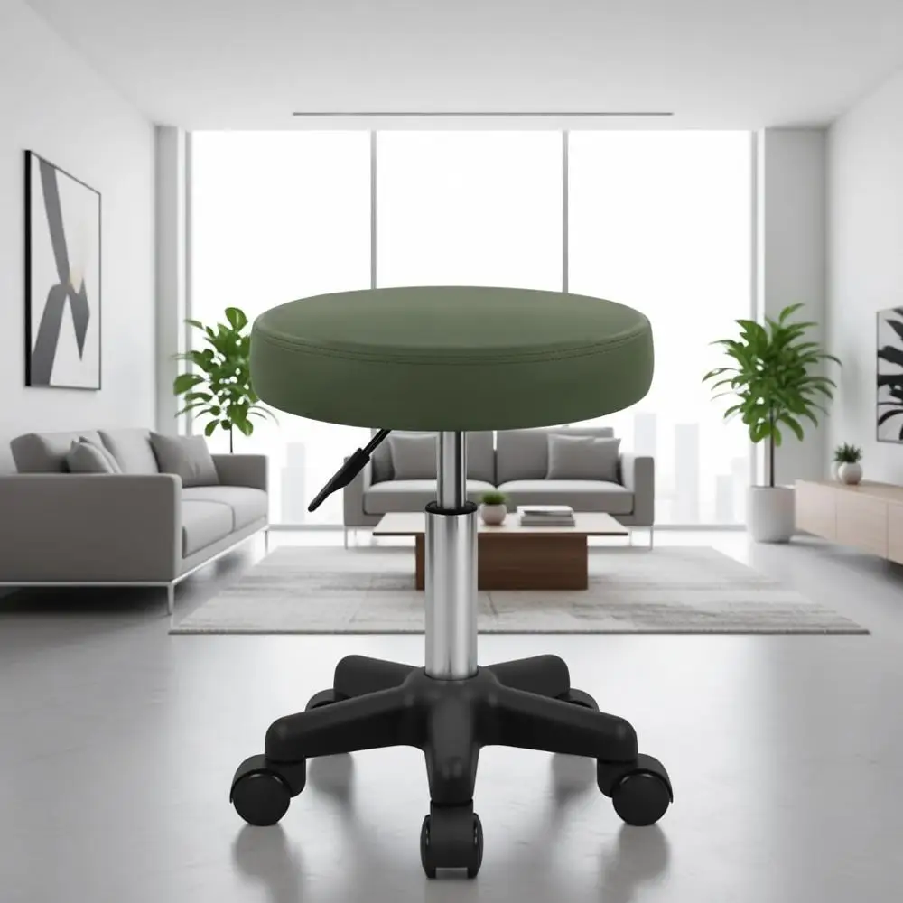 Green Height-Adjustable Rolling Stool with Wheels for Spa Massage
Green Height-Adjustable Rolling Stool with Wheels for Spa Massage