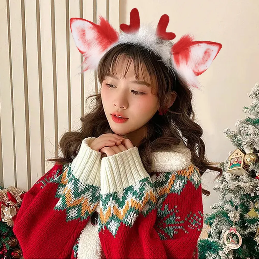 Christmas Elk Headband Cute Plush Deer Ear Headgear Cosplay Comic Show Accessories Simulated Antlers Hair Accessories
Christmas Elk Headband Cute Plush Deer Ear Headgear Cosplay Comic Show Accessories Simulated Antlers Hair Accessories