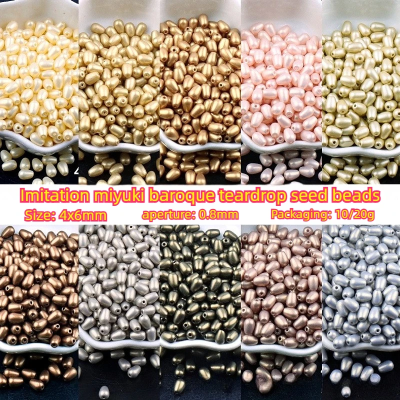 4X6mm Quality Baroque Style Water Drop Glass Rice Beads Handmade DIY Trinkets Beaded Loose Bead Material
4X6mm Quality Baroque Style Water Drop Glass Rice Beads Handmade DIY Trinkets Beaded Loose Bead Material