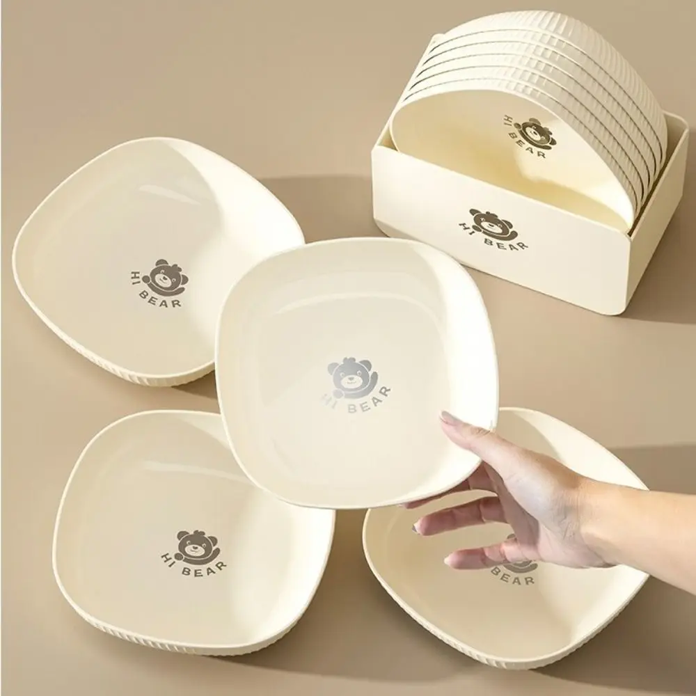 4/6/8Pcs Multi-function Spit Bone Dishes Set with Base Square Snack Fruit Plates Plastic Reusable Candy Dessert Plates
4/6/8Pcs Multi-function Spit Bone Dishes Set with Base Square Snack Fruit Plates Plastic Reusable Candy Dessert Plates