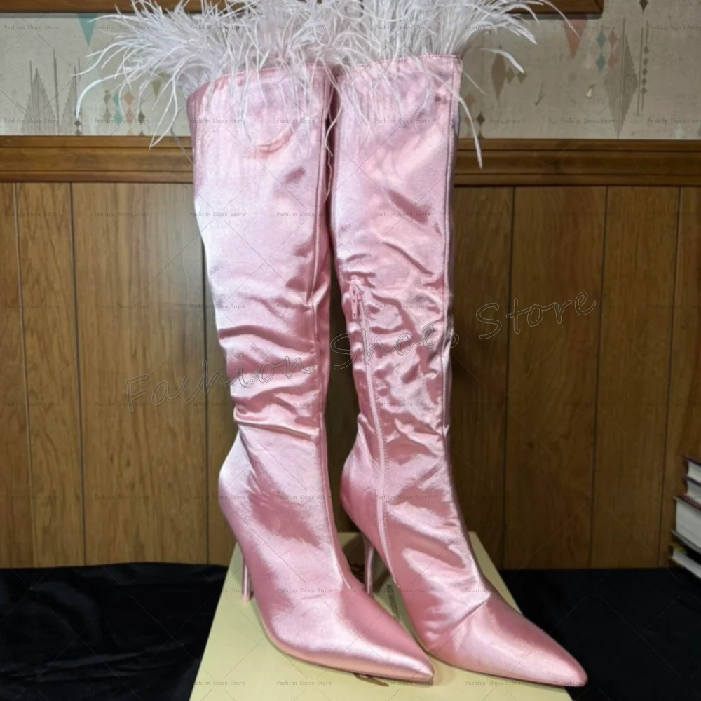 Pink Feather Decor Side Zipper Boots Pointed Toe Women Shoes Stilettos High Heels Party Banquet Dating 2025 Zapatos Para Mujere
Pink Feather Decor Side Zipper Boots Pointed Toe Women Shoes Stilettos High Heels Party Banquet Dating 2025 Zapatos Para Mujere