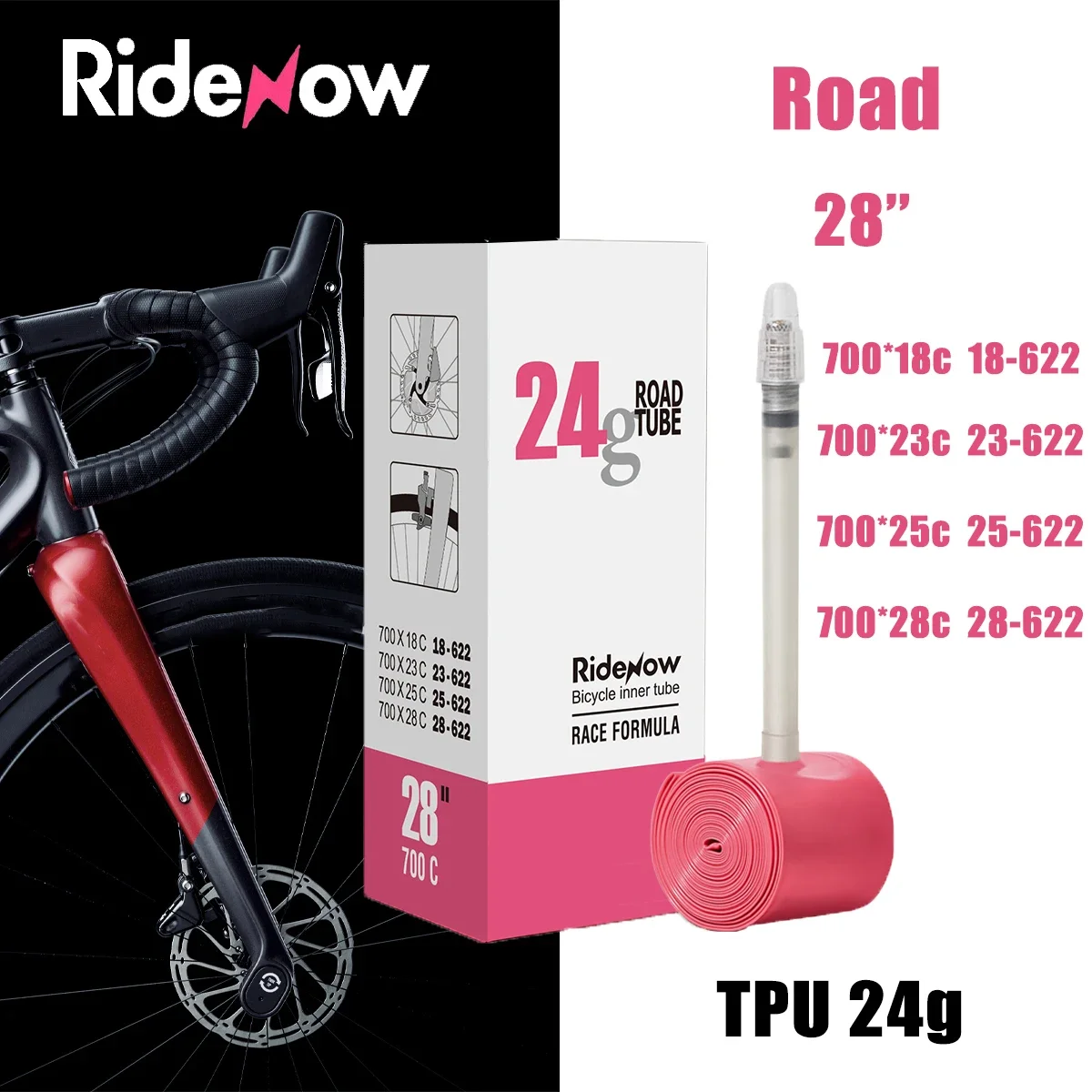 Ridenow Ultralight Bicycle Inner Tube 24g 36g Road Bike TPU Tube 45 65 85mm Length French Valve 700C 28'' Super Light inner tube
Ridenow Ultralight Bicycle Inner Tube 24g 36g Road Bike TPU Tube 45 65 85mm Length French Valve 700C 28'' Super Light inner tube