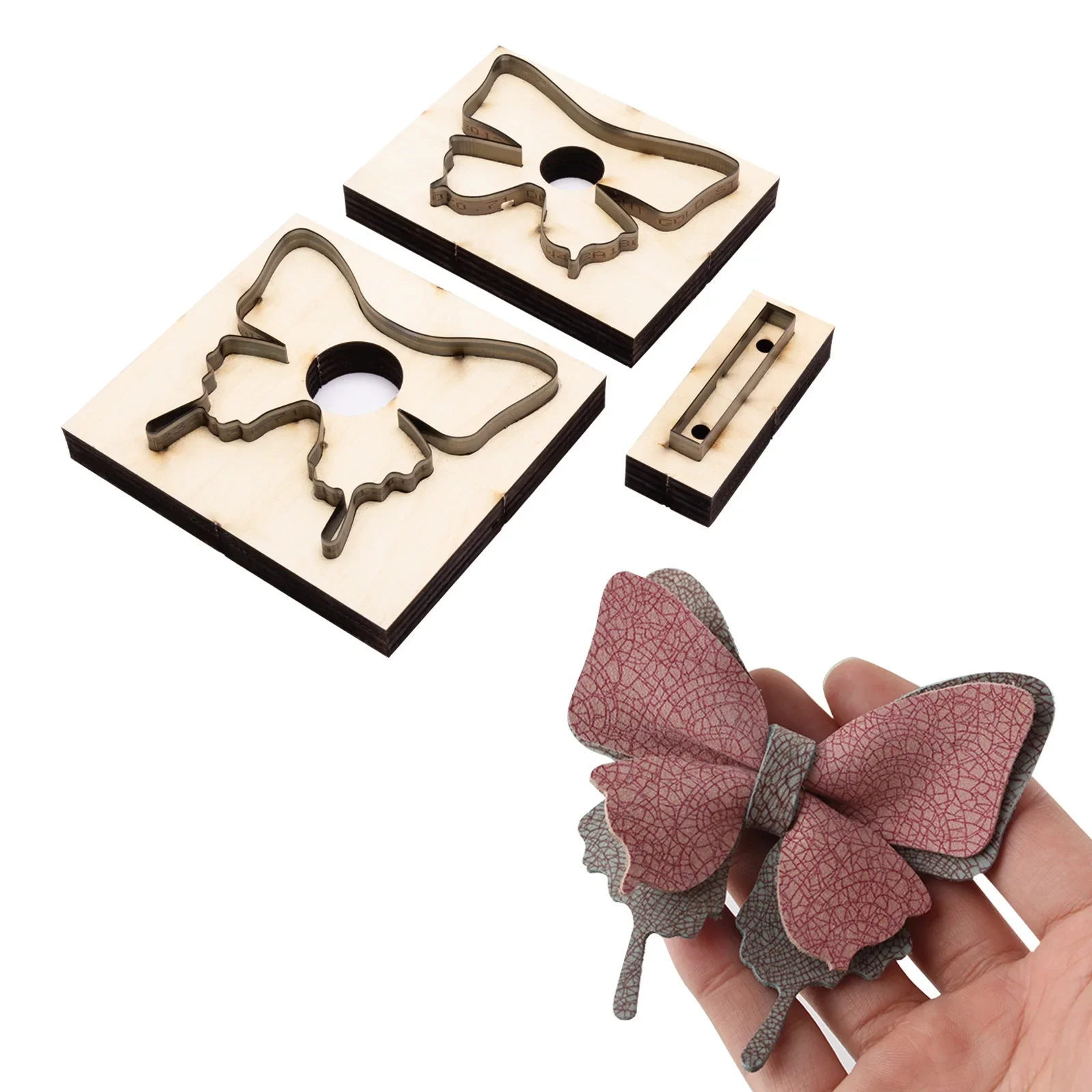 4.17inch Double butterfly Leather Cutting Dies- Leather die Cut -DIY Leather Cutting Mold-Can be Used for Leather, Cloth
4.17inch Double butterfly Leather Cutting Dies- Leather die Cut -DIY Leather Cutting Mold-Can be Used for Leather, Cloth