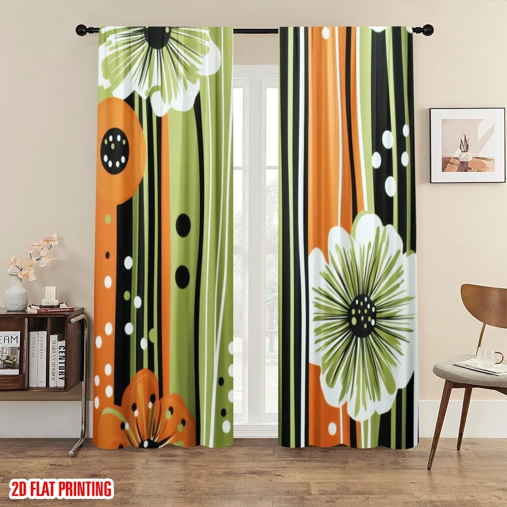 2pc,2D plane printing Curtains Digital Printed Floral Stripes Polyester Fabric (without rod) Festive Ldeal for Bedroom, Living
2pc,2D plane printing Curtains Digital Printed Floral Stripes Polyester Fabric (without rod) Festive Ldeal for Bedroom, Living